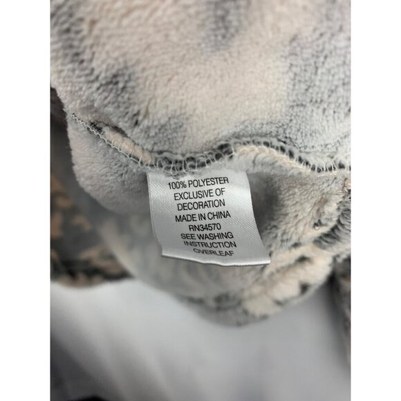 Jason Maxwell Womens Fleece Jacket PL Cozy Floral Pattern Polyester - Picture 6 of 6